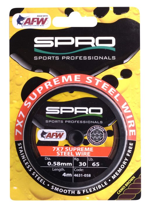 SPRO 7X7 AFW Supreme Steel Wire (49 Strand) 4mtrs