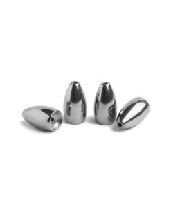 Tungsten Bullet Weights (Natural Silver) Texas & Carolina rig