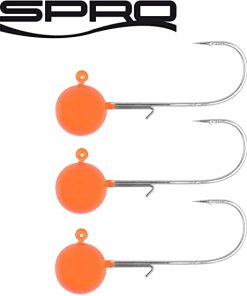 Spro Round Jig Head Fluro Orange - Jig 22 (3Pcs)