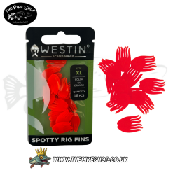 Westin Deadbait | Spotty Rig Fins - UV Orange XL 16pcs
